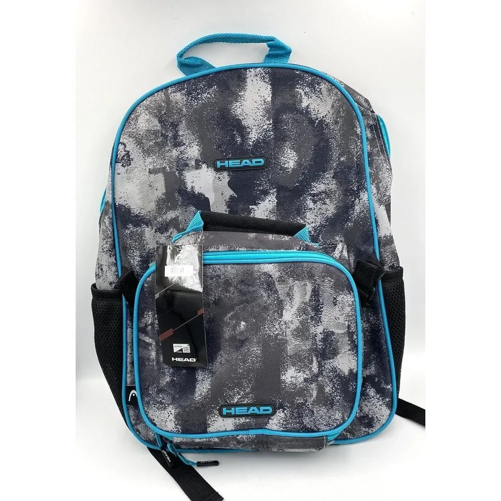 Head Backpack With Lunchbox‎ Multi Pocket School Bag NWT